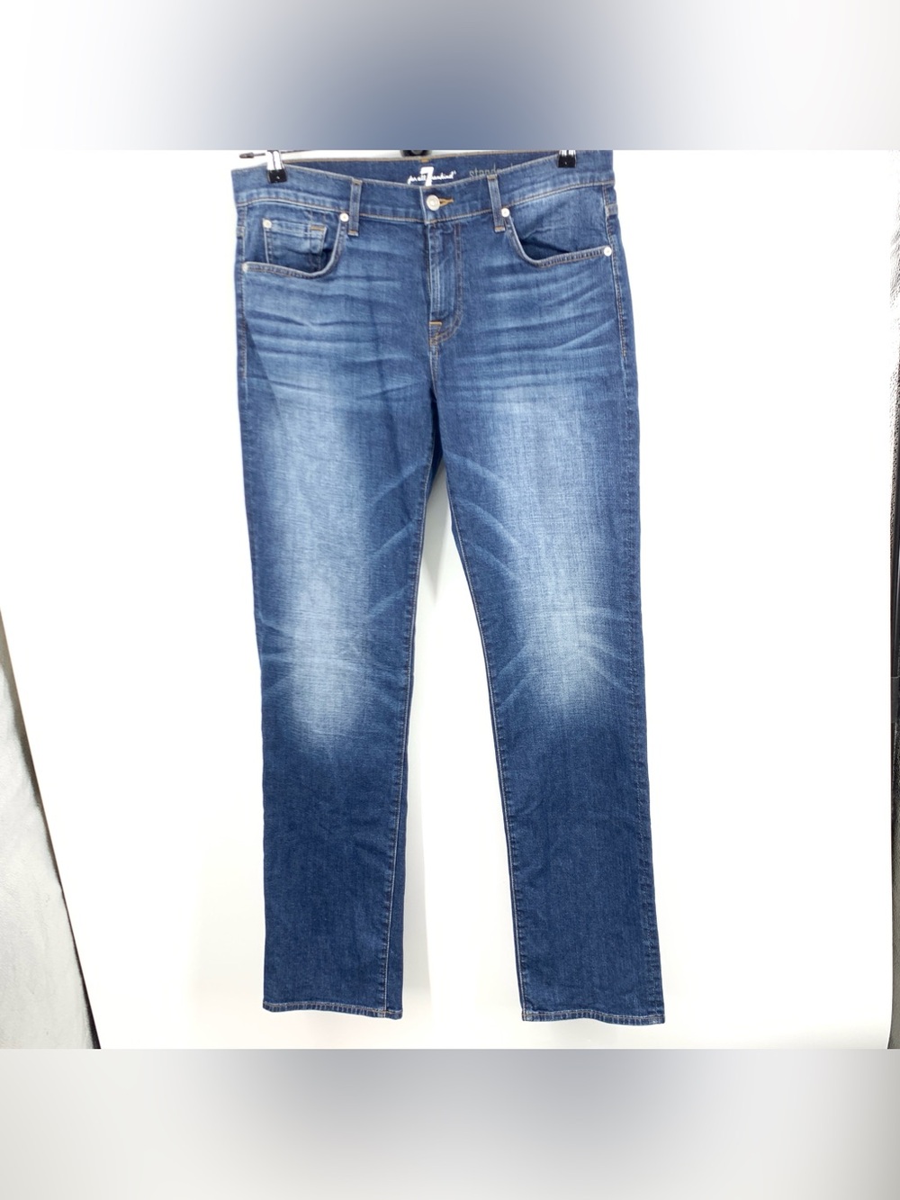 7 For All Mankind 7FAM Men Size 34 Jeans Standard Straight Light Pants Stretch